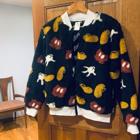 Disney Jackets & Blazers - DISNEY PARKS MICKEY MOUSE FLEECE SHERPA JACKET